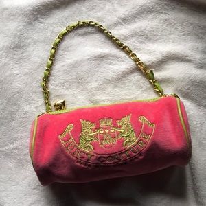 Juicy couture hot pink and like green tote
